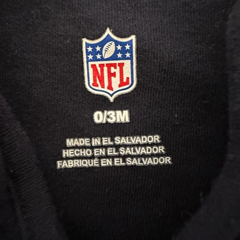 NFL Denver Broncos Navy and Brown Football Baby Onesies 0-6 M